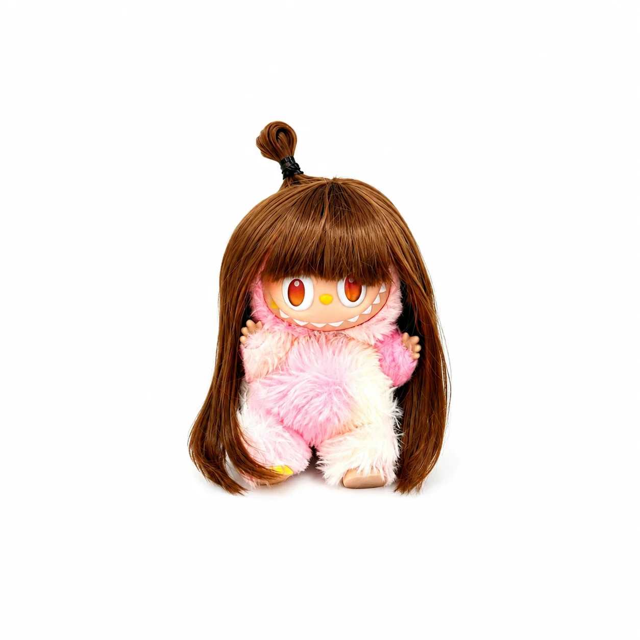 Caramel Brown collectible doll wig compatible with 17cm collectible 17cm dolls, white background product image